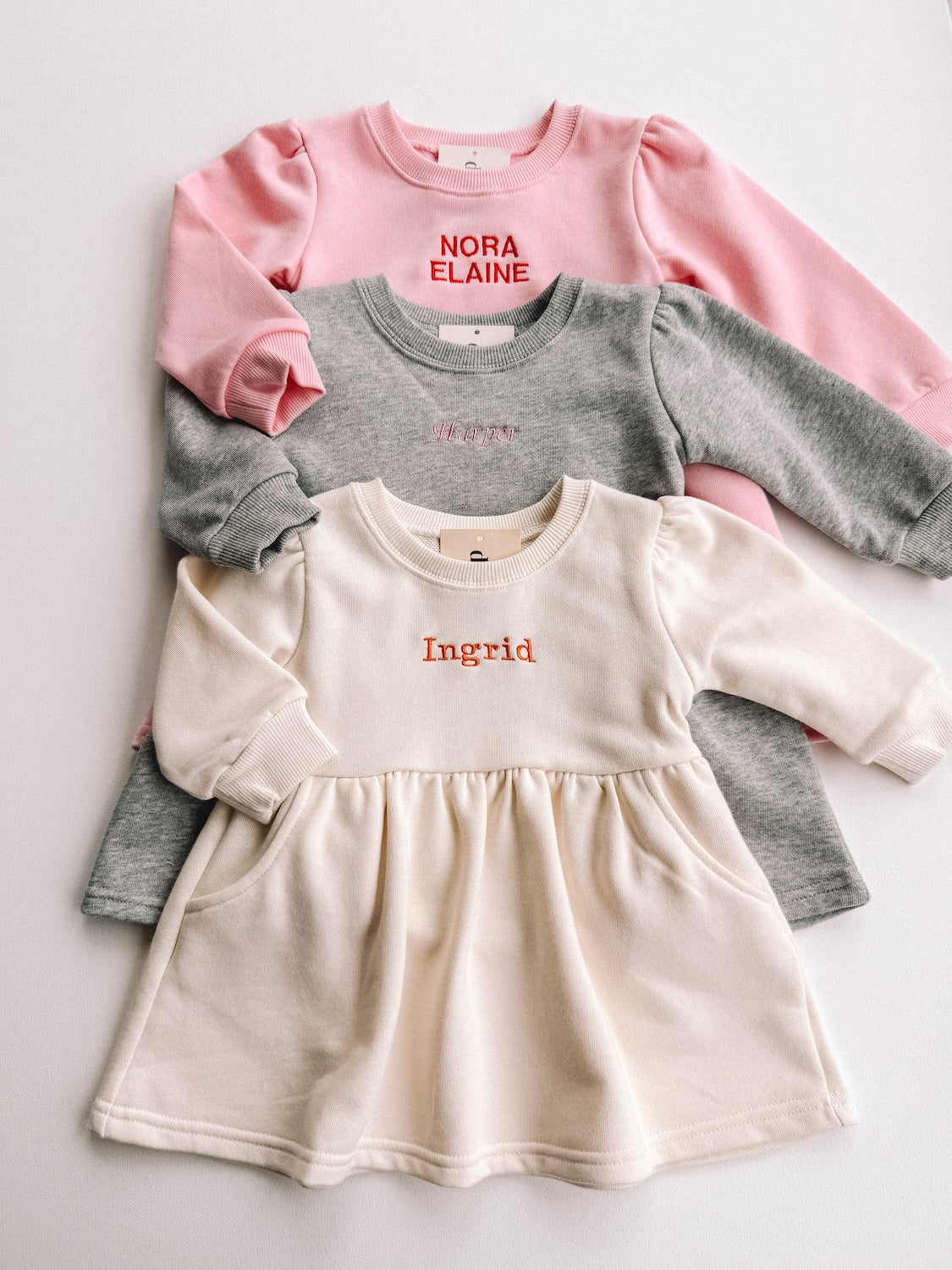 custom embroidered sweatshirt dress Daffodilly custom embroidered sweatshirt dress Daffodilly