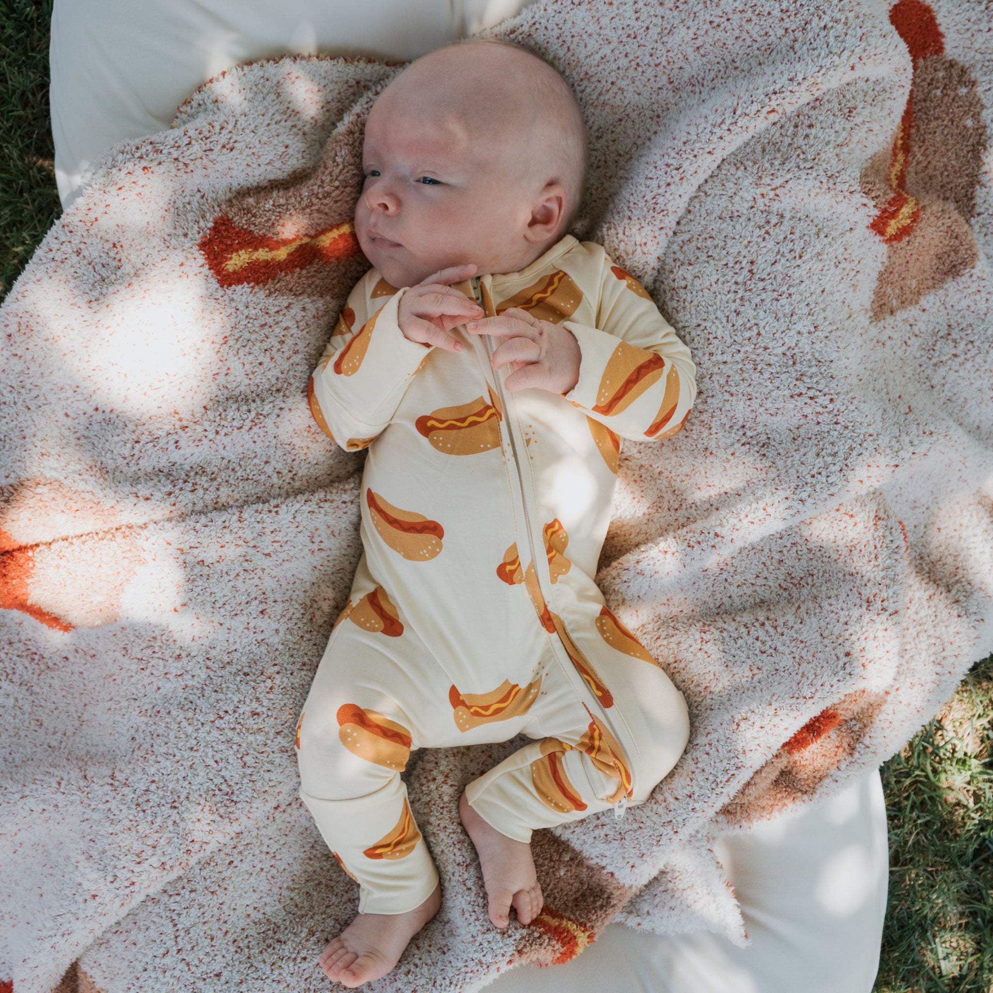 bamboo zip pajamas - hot dogs – Daffodilly