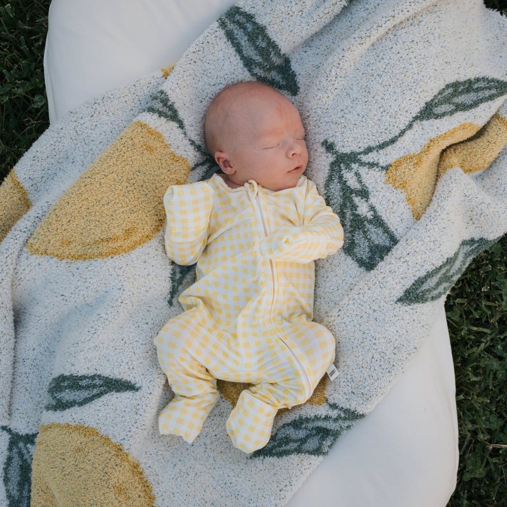 bamboo zip pajamas - citron – Daffodilly