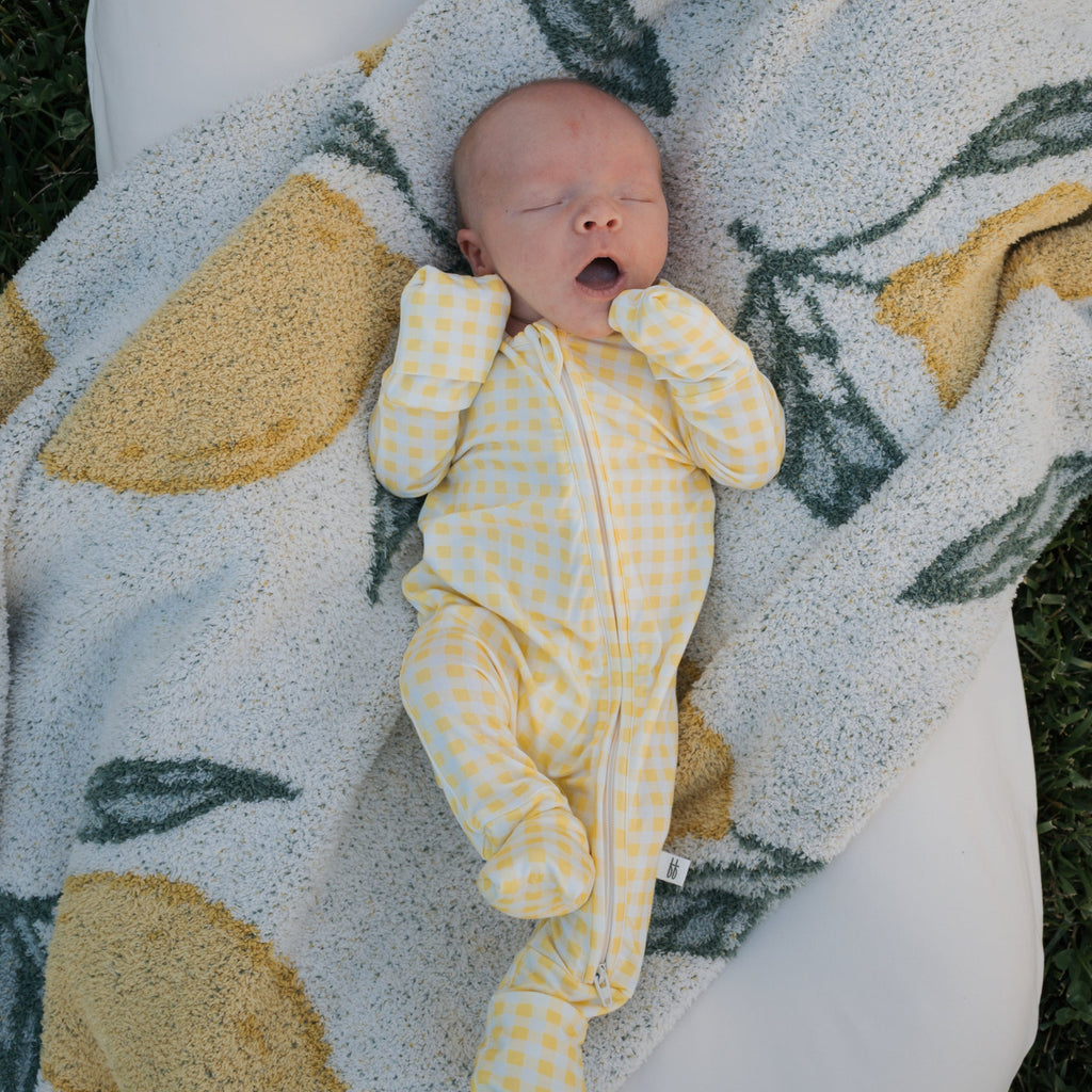 bamboo zip pajamas - citron – Daffodilly